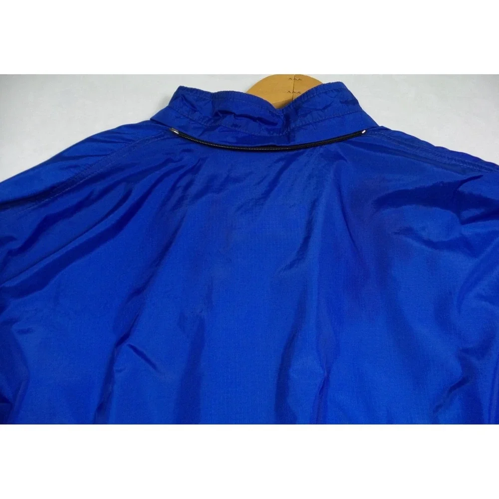 Vintage 10X Gore-Tex Jacket Mens Size Large Blue Black Rainwear Full Zip Pockets